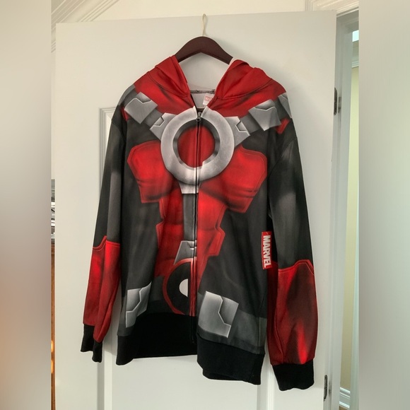 MARVEL Deadpool Madengine Men’s Full Zip Hoodie Jumper Sweater SZ L/G BRAND NEW - Picture 4 of 13